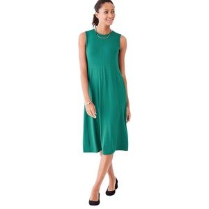 J. Jill Wearever Teal A-line Seam Detail Dress NWOT